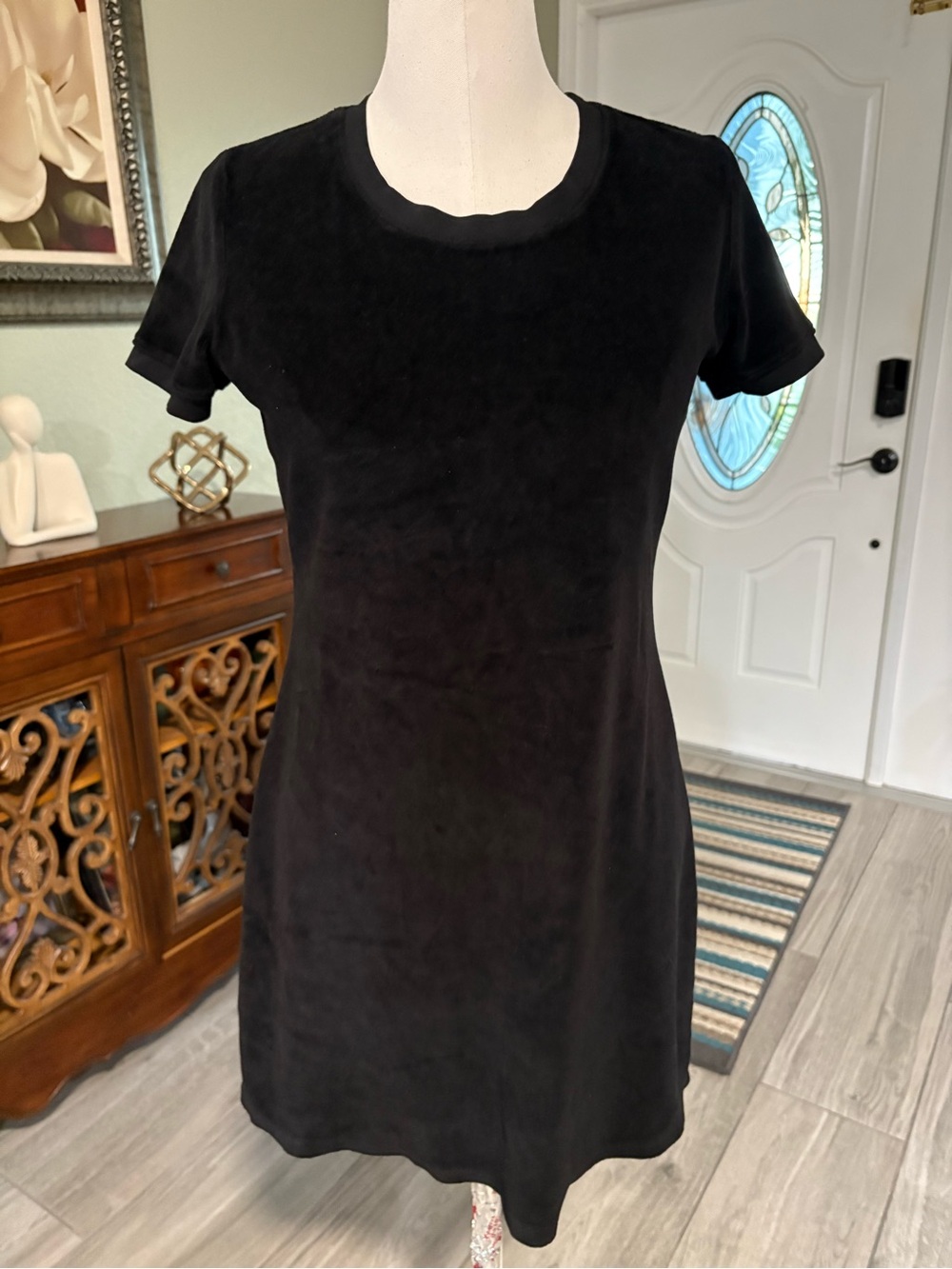 Suzi Kondi Black Short-Sleeve Mini Dress